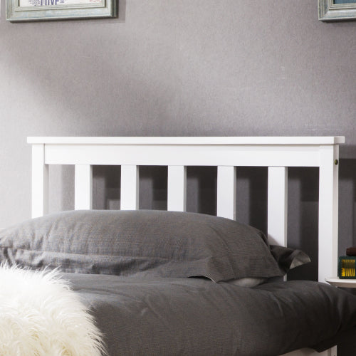 White Solid Pine Wooden Single Bed Frame (3ft) – 90x190cm Kids & Adult Bed