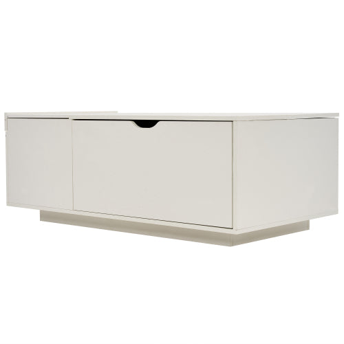 White Lift Top Coffee Table with Storage