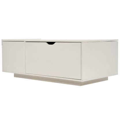 White Lift Top Coffee Table with Storage