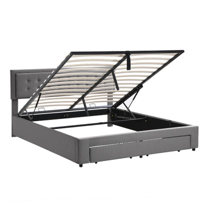 Super King Velvet Ottoman Bed 6ft With Storage