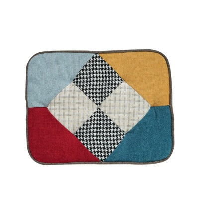 Patchwork Rocking Chair With Footrest