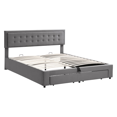 Super King Velvet Ottoman Bed 6ft With Storage