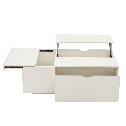 White Lift Top Coffee Table with Storage