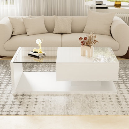 White High Gloss LED Coffee Table