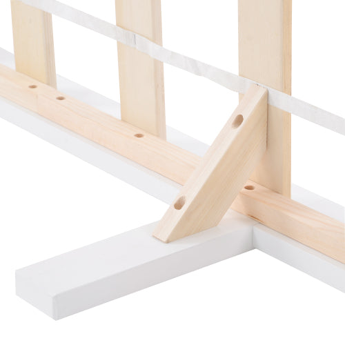 White Solid Pine Wooden Single Bed Frame (3ft) – 90x190cm Kids & Adult Bed