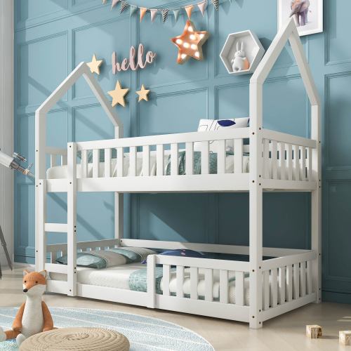 White Castle Bunk Bed with Ladder.