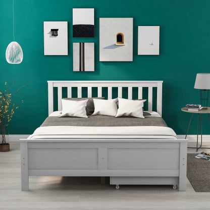 Wooden Storage Bed Frame with Drawers – 4ft6 Double Solid Pine Bed (190 x 135 cm)