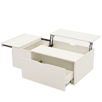 White Lift Top Coffee Table with Storage