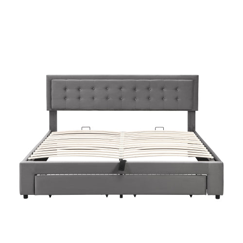 Super King Velvet Ottoman Bed 6ft With Storage
