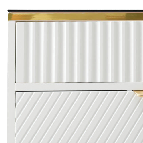 White Sideboard Cabinet with 6 Drawers