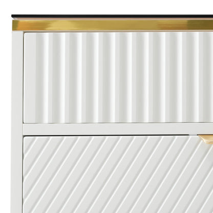 White Sideboard Cabinet with 6 Drawers