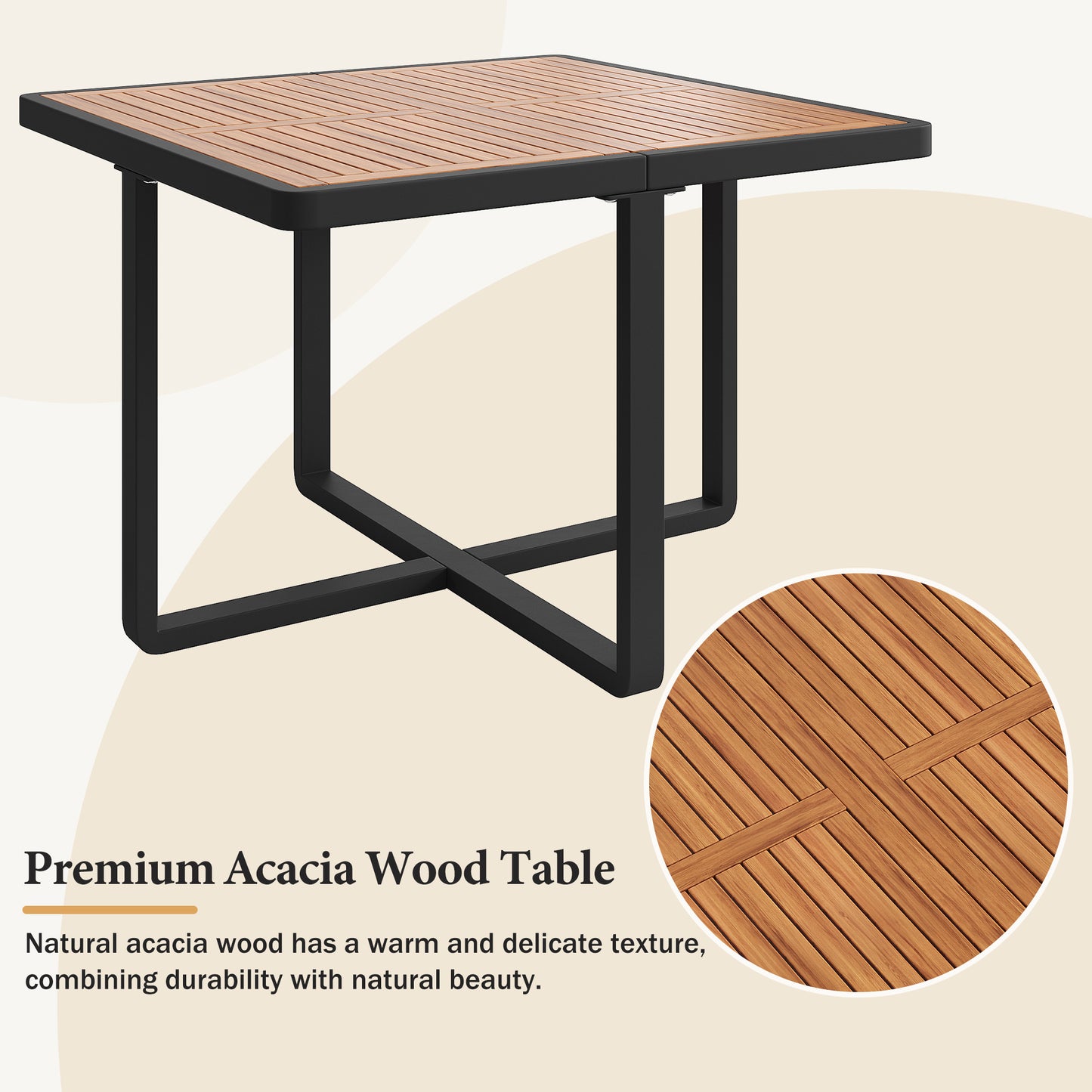 12-Seater Garden Lounge Dining Set – Solid Acacia Wood Outdoor Furniture Set (Table, Chairs & Stools)
