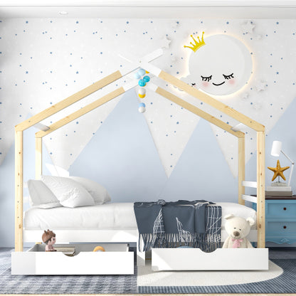 Kids Canopy Single Bed with Storage