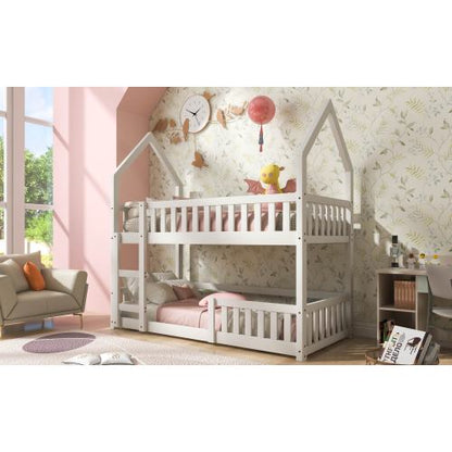 White Castle Bunk Bed with Ladder