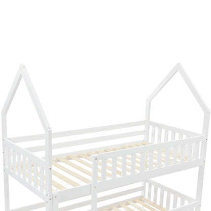White Castle Bunk Bed with Ladder