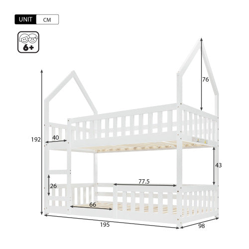 White Castle Bunk Bed with Ladder