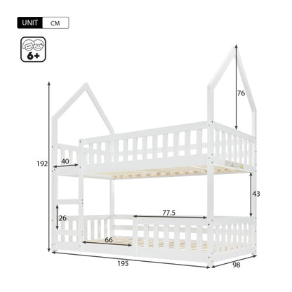 White Castle Bunk Bed with Ladder